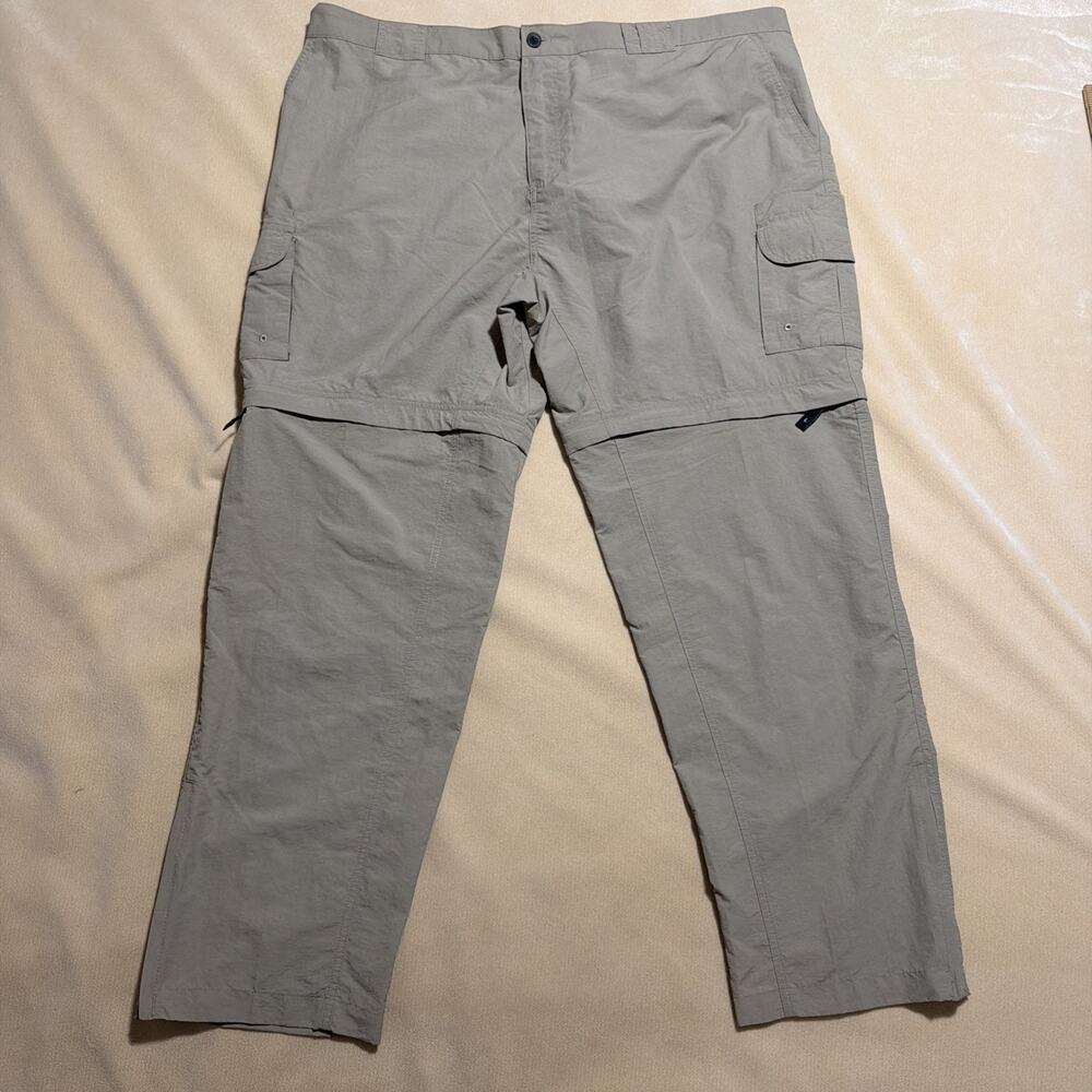 Magellan Outdoors Khaki Convertible Pants Fishing Hiking Zip Off Men 46x32